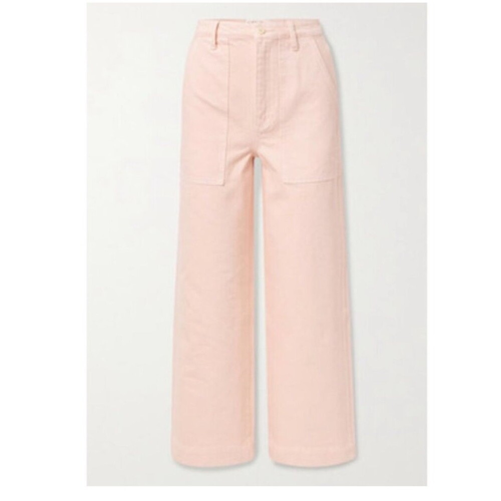 Alex Mill Women's Wide-Leg Cropped Jeans in Light Pink